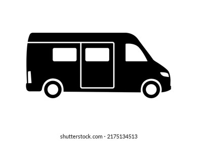 Camper van icon, motorhome, rv.