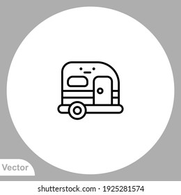 Camper van icon sign vector,Symbol, logo illustration for web and mobile