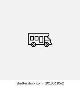 Camper van icon sign vector,Symbol, logo illustration for web and mobile