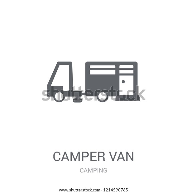 Camper van icon. Trendy Camper van logo\
concept on white background from camping collection. Suitable for\
use on web apps, mobile apps and print\
media.