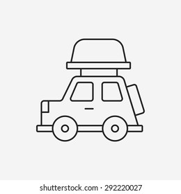 Camper van line icon