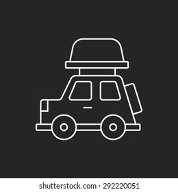 Camper van line icon