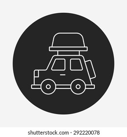Camper van line icon
