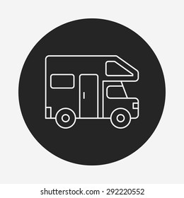 Camper van line icon