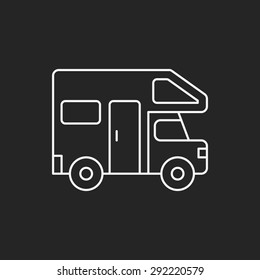 Camper van line icon