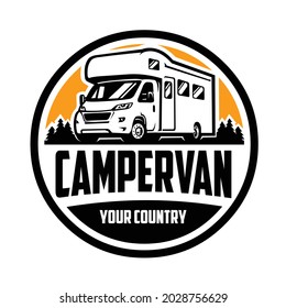 Camper Van Logo Design. Ready Made Logo Motorhome