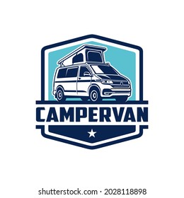 camper van logo isolated vector