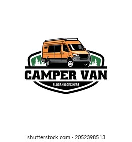 camper van logo isolated vector