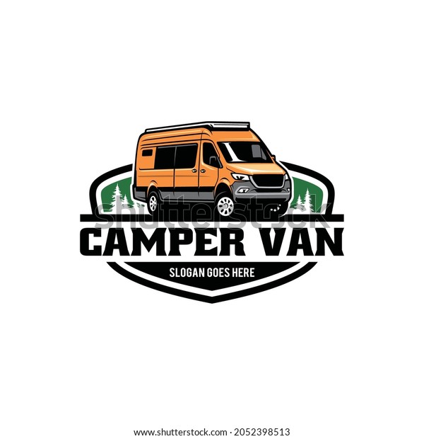 camper van logo isolated
vector