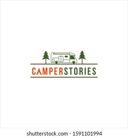 camper van logo vector logo design illustration