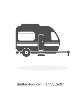 Camper van Sign Icon Camping Concept - Vector Illustration