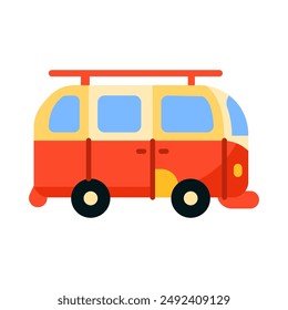 Camper van in summer day