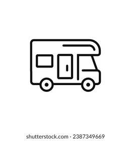 Camper van - travel icon Vector Illustration.