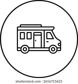 Camper Van vector icon. Can be used for printing, mobile and web applications.