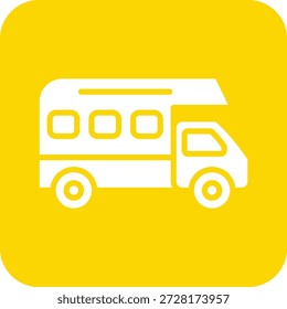 Camper van Vector Icon Design Illustration
