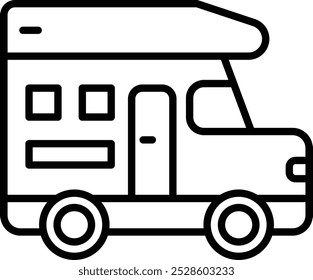 Icono detallado de la Ilustración vectorial de Camper Van