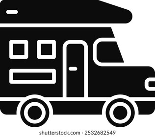 Icono detallado de la Ilustración vectorial de Camper Van
