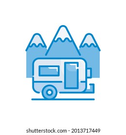 Ilustración de estilo de icono de colores azules vectoriales de los carros. archivo EPS 10 