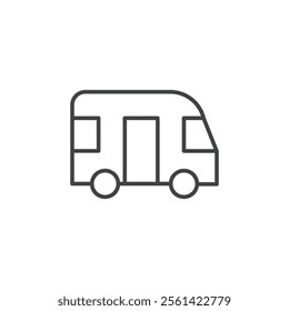 Camper vehicle icon Vector logo set flat