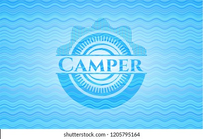 Camper water wave representation badge.