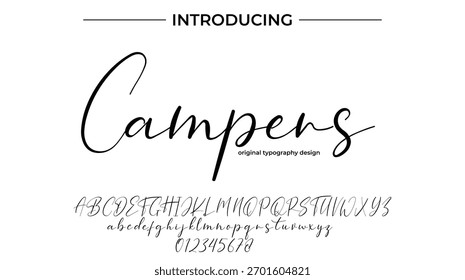 Campers - Elegant Script Font for Smooth Handwritten Design and Creative Typography