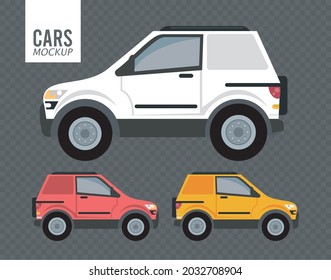 campers mockup cars vehicles icon