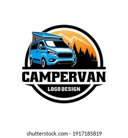 Campervan Car Emblem Logo Style Stock Vector (Royalty Free) 1917185819 ...