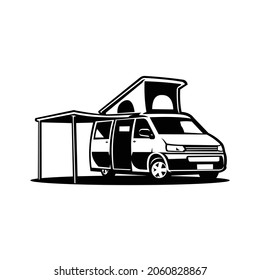 Campervan caravan vanlife vector illustration isolated