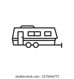 Campervan Icon Combi Icon Simple Lines Stock Vector (Royalty Free ...