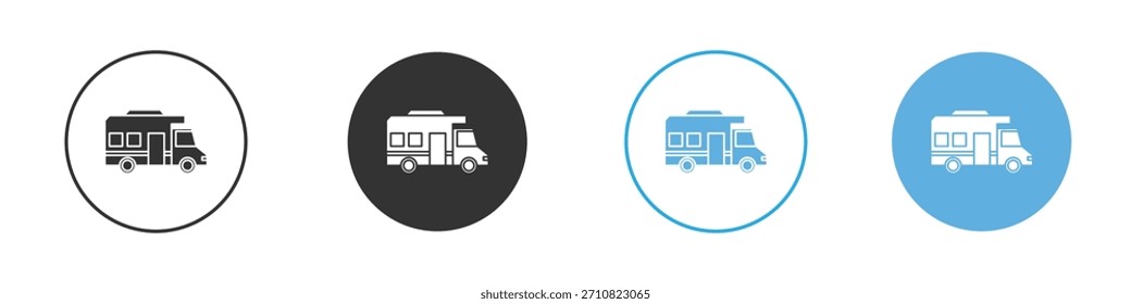 Icono de la autocaravana. Plantilla de diseño de iconos gráficos