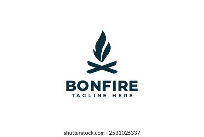 campfire bonfire logotipo design vetor ilustração