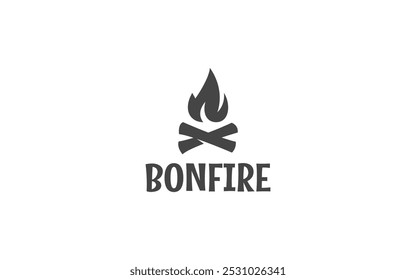 campfire bonfire logotipo design vetor ilustração