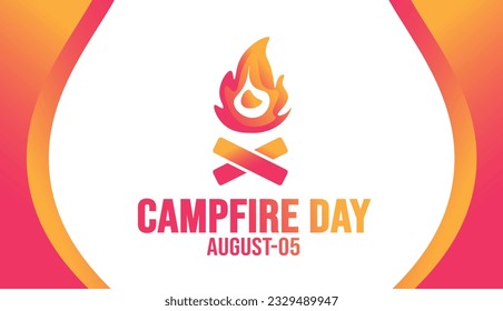Campfire Day background template. Holiday concept. background, banner, placard, card, and poster design template with text inscription and standard color. vector illustration.