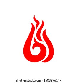 Campfire design vector template. Natutal letter B fire logo design