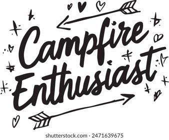 Campfire Enthusiast Vector Illustration Graphic