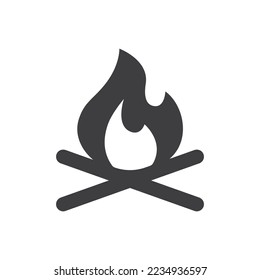 Campfire, Fire Isolated Vector Icon
