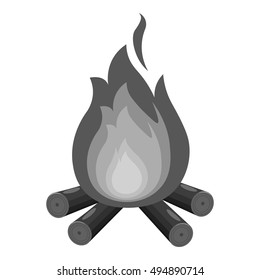 Campfire with firewood icon of vector illustration for web and mobile