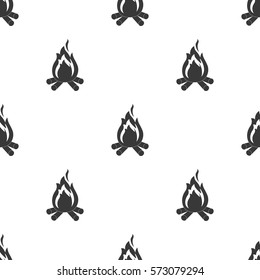 Campfire with firewood icon of vector illustration for web and mobile