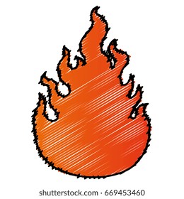 campfire flame isolated icon