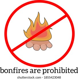 campfire forbidden vector on white background