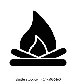 campfire glyph flat vector icon