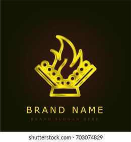 Campfire golden metallic logo