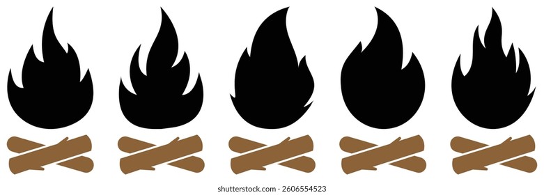 Campfire hand drawn vector illustration. 