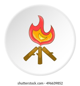 Campfire icon. artoon illustration of campfire vector icon for web
