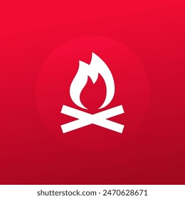 campfire icon, bonfire vector sign