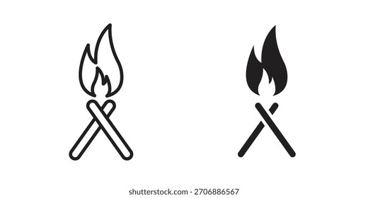 Coleção de ícones Campfire. ícones simples modernos para web