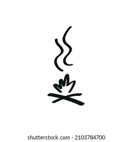 Campfire icon design. Fire vector.