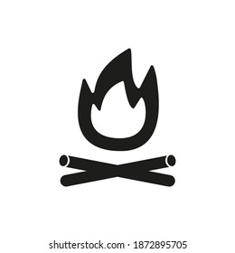 campfire icon element of camping icon for mobile concept and web apps. Thin line campfire icon can be used for web and mobile. Premium icon on white background