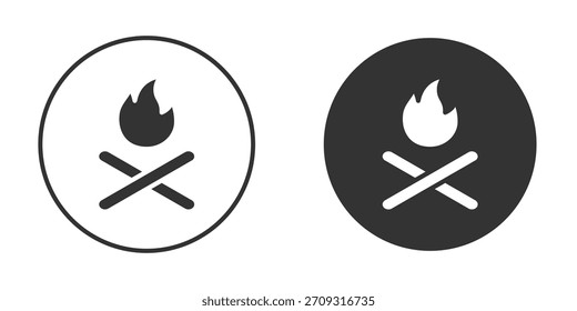 Ícone Campfire em estilo de glifo para web Design. Ícones de UI UX
