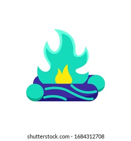 Campfire icon. Graphic element illustration on white background.